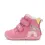 Ghete Barefoot fete, D.D Step, piele naturala, captuseala din blana, roz, curcubeu_W070-52624B-23_Pebebe