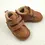 Ghete copii Barefoot, piele naturala, captuseala din blana, talpa felxibila, maro deschis, Stuy_RO-115-14-22_Pebebe