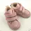 Ghete copii Barefoot, primii pasi, piele naturala, captuseala din blana, talpa felxibila, roz, Stuy_RO-115-2-24_Pebebe