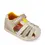 Sandale Barefoot Biomecanics Wider, Material Textil și Piele - Bej cu Detalii Galbene_262168-B695-20_Pebebe