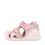 Sandale Biomecanics fete, piele naturala, talpa flexibila, protectie degete, Biogateo Casual, roz cu imprimeu_262107-A779-22_Pebebe