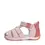 Sandale fete cu barete si ajustare cu 2 scaiuri, piele naturala, talpa flexibila, roz sidef, D.D.Step_G111-61843D-21_Pebebe