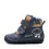 Ghete D.D Step baieti, Barefoot, piele naturala, captuseala din blana, bleumarin cu maro, emblema cu norisor_W070-62495B-20_Pebebe