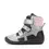 Ghete barefooot D.D Step fete, piele naturala, talpa felxibilă, argintiu cu roz_W063-62643DM-25_Pebebe