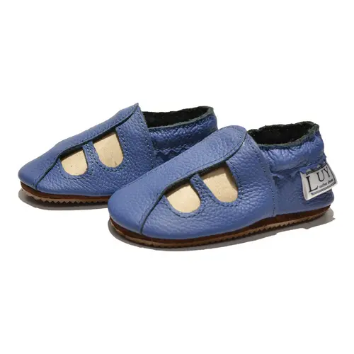 Sandale din piele moale, albastre LUY- PL008-albastru-29-By Pebebe Sandale din piele moale, albastre LUY- PL008-albastru-29-By Pebebe