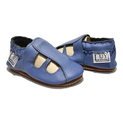 Sandale din piele moale, albastre LUY- PL008-albastru-29-By Pebebe Sandale din piele moale, albastre LUY- PL008-albastru-29-By Pebebe