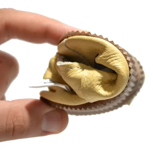 Sandale galbene din piele moale cu fundita gri- PL002-galben-29-By Pebebe