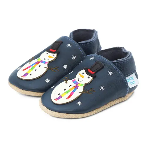 Pantofi din piele moale cu Cedric omul de zapada- BSGS019-0-6-Dotty Fish Pantofi din piele moale cu Cedric omul de zapada- BSGS019-0-6-Dotty Fish