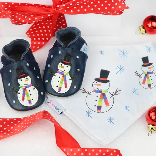 Pantofi din piele moale cu Cedric omul de zapada- BSGS019-0-6-Dotty Fish Pantofi din piele moale cu Cedric omul de zapada- BSGS019-0-6-Dotty Fish