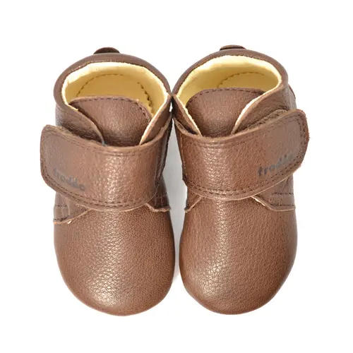 Pantofi primii pași din piele, flexibili și ușori, Froddo, maro inchis- G1130005-5-24-Froddo