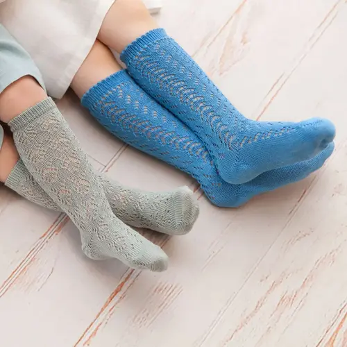 Sosete bumbac, crosetate, maya blue- 2.518/2-3-445-Condor