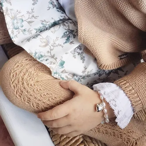 Dres din bumbac cu model lateral crosetat, caramel, Condor- 2.591/1-3-326-Condor