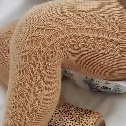 Dres din bumbac cu model lateral crosetat, caramel, Condor- 2.591/1-3-326-Condor