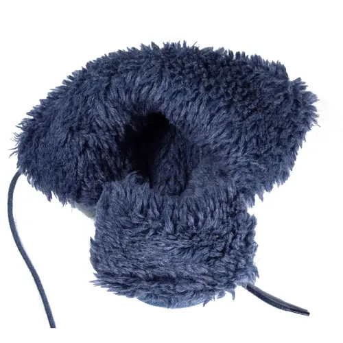 Cizme din piele intoarsa, cu talpa din piele, imblanite, albastru, Babice- NBW-103/20-21-Babice