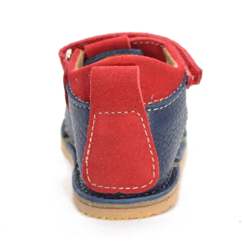 Sandale copii din piele naturala cu talpa flexibila vibram, bleumarin- RO-101-bleumarin-23-By Pebebe