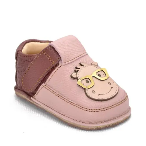 Pantofi barefoot copii, piele naturala, talpa flexibila, hipopotamita Nita- RO-16-5-24-By Pebebe