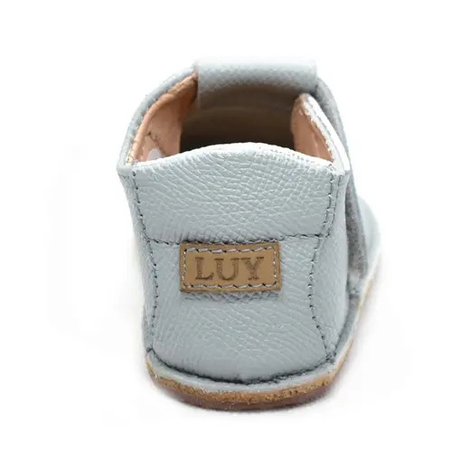 Pantofi din piele moale cu talpa flexibila si captuseala gri- RO-15-5-23-By Pebebe