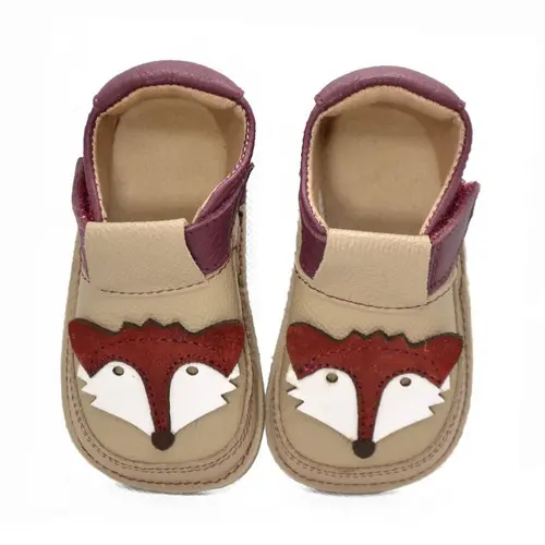 Pantofi barefoot, primii pasi, copii, piele naturala, talpa flexibila, vulpe- RO-16-6-24-By Pebebe Pantofi barefoot, primii pasi, copii, piele naturala, talpa flexibila, vulpe- RO-16-6-24-By Pebebe