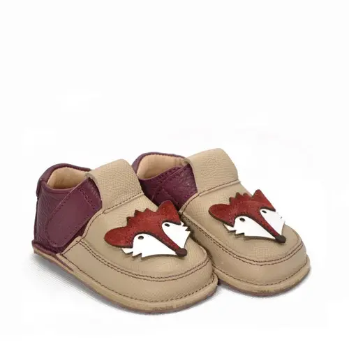 Pantofi barefoot, primii pasi, copii, piele naturala, talpa flexibila, vulpe- RO-16-6-24-By Pebebe Pantofi barefoot, primii pasi, copii, piele naturala, talpa flexibila, vulpe- RO-16-6-24-By Pebebe
