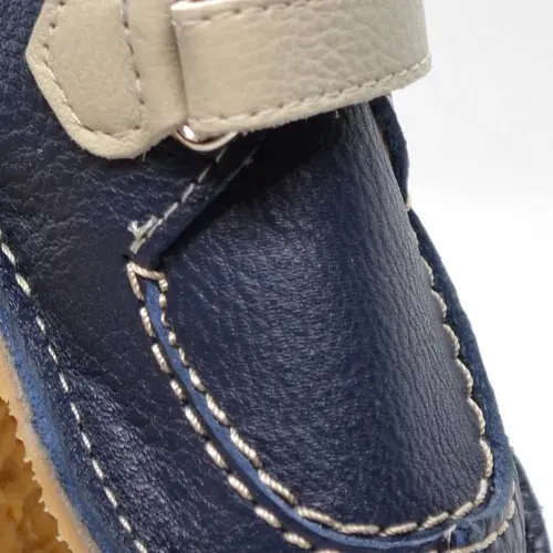 Pantofi din piele naturala pentru copii, talpa cauciuc, scai, Bubu, bleumarin, crem- RO-110-bleumarin-crem-23-By Pebebe Pantofi din piele naturala pentru copii, talpa cauciuc, scai, Bubu, bleumarin, crem- RO-110-bleumarin-crem-23-By Pebebe