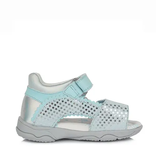 Sandale din piele naturala primii pași, D.D.Step, albastru- AC64-213BT-25-D.D. Step