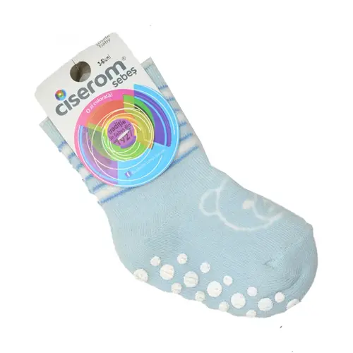 Sosete bebe antiderapante, albastru- 336-2-6-12-CISEROM