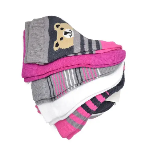 Sosete set 5 perechi, bumbac si elastan, dungi, modele asortate fete- 326-5-2-23-27-CISEROM