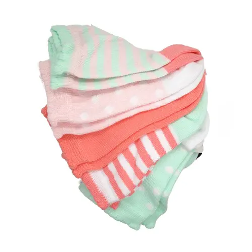 Sosete set 5 perechi, bumbac si elastan, dungi si buline, modele asortate fete- 326-5-4-23-27-CISEROM