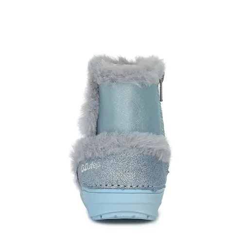 Cizme din piele naturala hidrofoba, primii pași, talpa flexibila, D.D.Step, albastru - W071-189A-21-