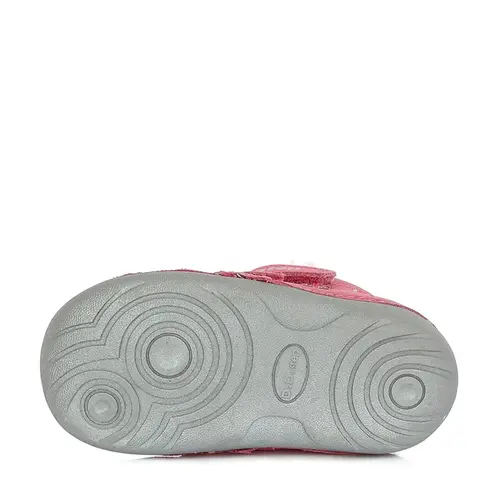 Ghete din piele naturala, primii pași, talpa flexibila, D.D.Step, artificii, roz - W015-435B-23-