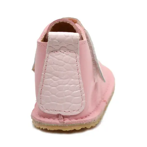 Ghete barefoot copii, piele naturala, talpa flexibila, baby pink,- RO-104-1-23-By Pebebe