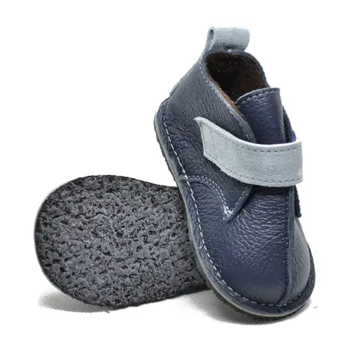 Ghete primii pasi, captuseala textila, talpa felxibila, bleumarin- RO-112-4-23-By Pebebe