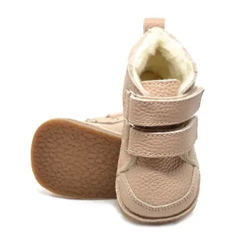Ghete primii pasi, piele naturala, captuseala din blanita, talpa felxibila, cappuccino - RO-22-1-23- Ghete primii pasi, piele naturala, captuseala din blanita, talpa felxibila, cappuccino - RO-22-1-23-