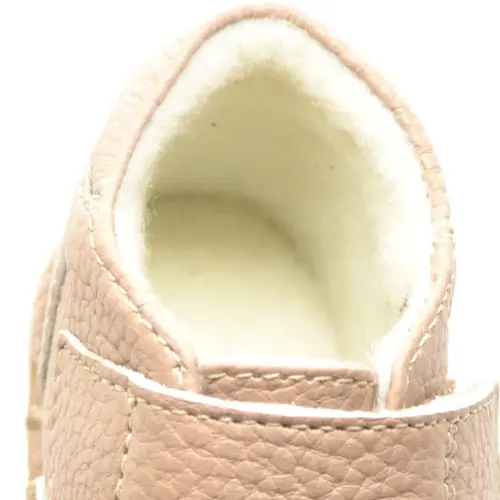 Ghete primii pasi, piele naturala, scai, captuseala textila, talpa din cauciuc, cappuccino - RO-17-10-23-