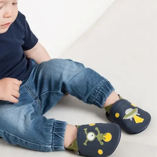 Pantofi de interior din piele naturala, talpa din piele intoarsa, UFO, Liliputi- 2006001012040-Liliputi Pantofi de interior din piele naturala, talpa din piele intoarsa, UFO, Liliputi- 2006001012040-Liliputi