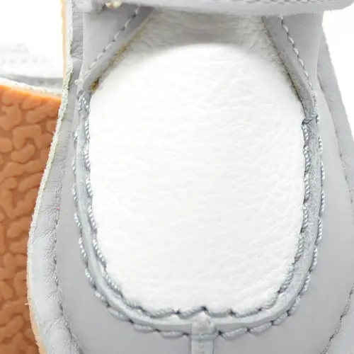 Pantofi din piele naturala pentru copii, talpa cauciuc, scai, Bubu, gri- RO-110-3-22-By Pebebe