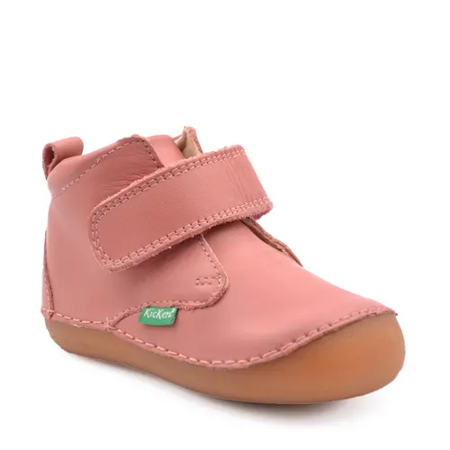 Ghete Sabio, piele naturala, talpa flexibila, roz prafuit, Kickers- 584348-10-132-24-Kickers