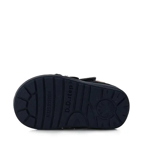 Ghete primii pasi, piele naturala, bleumarin sidef, flori, D.D.Step- A071-310B-25-D.D. Step Ghete primii pasi, piele naturala, bleumarin sidef, flori, D.D.Step- A071-310B-25-D.D. Step