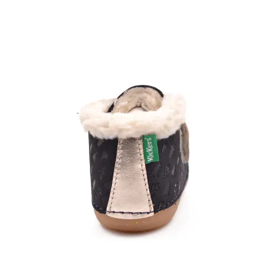 Ghete So Schuss, piele naturala, talpa flexibila, captuseala, bleumarin, Kickers- 909730-10-102-24-Kickers