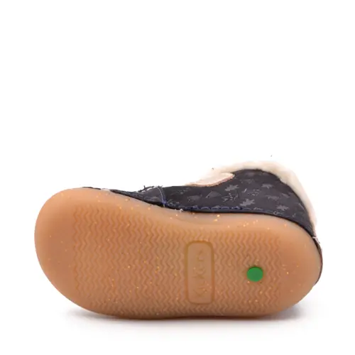 Ghete So Schuss, piele naturala, talpa flexibila, captuseala, bleumarin, Kickers- 909730-10-102-24-Kickers