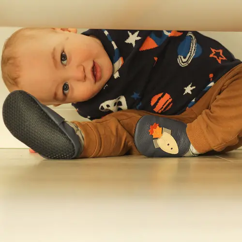 Pantofi de interior din piele naturala, talpa din piele antiderapanta, Apollo, Liliputi- 2006001013382-Liliputi