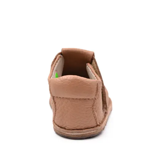 Pantofi din piele moale cu talpa flexibila si captuseala, camel- RO-15-10-24-By Pebebe