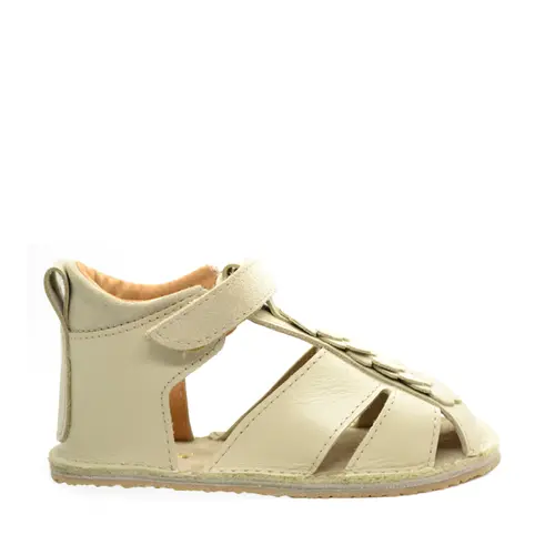 Sandale fete din piele naturala cu talpa flexibila, crem- RO-113-2-23-By Pebebe Sandale fete din piele naturala cu talpa flexibila, crem- RO-113-2-23-By Pebebe