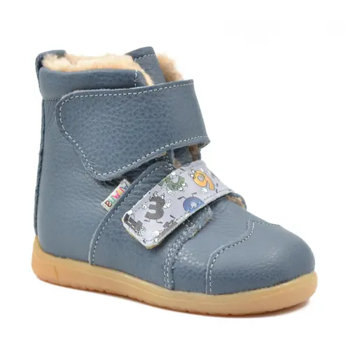 Ghete primii pasi, piele naturala, talpa flexibila, gri, cifre, Luis- Ari-202-26-Ariana Baby Shoes