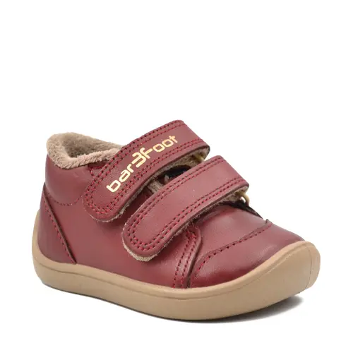 Ghete barefoot copii, piele naturala, captuseala textila, Burgundy, Elf Step tex, Bar3foot- 5905811261778-Bar3foot