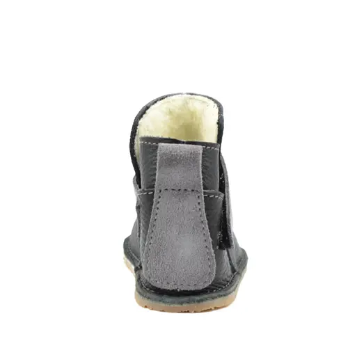 Cizme din piele pentru copii, talpa flexibila, imblanite, negru- RO-106-negru-23-By Pebebe Cizme din piele pentru copii, talpa flexibila, imblanite, negru- RO-106-negru-23-By Pebebe