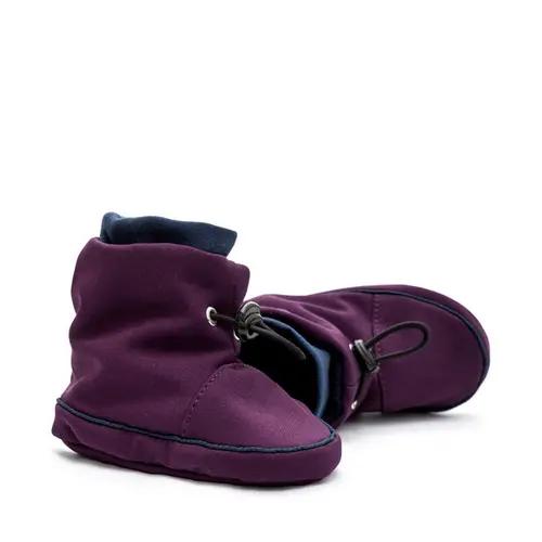 Cizme moi pentru bebelusi cu captuseala micropolara, ajustabile, Liliputi, Blue Plum- 2006001060874-Liliputi