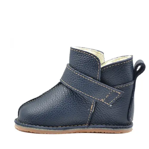 Cizme piele pentru copii, talpa flexibila, imblanite, albastru atlantic- RO-106-12-24-By Pebebe Cizme piele pentru copii, talpa flexibila, imblanite, albastru atlantic- RO-106-12-24-By Pebebe