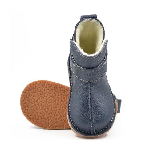 Cizme piele pentru copii, talpa flexibila, imblanite, albastru atlantic- RO-106-12-24-By Pebebe Cizme piele pentru copii, talpa flexibila, imblanite, albastru atlantic- RO-106-12-24-By Pebebe
