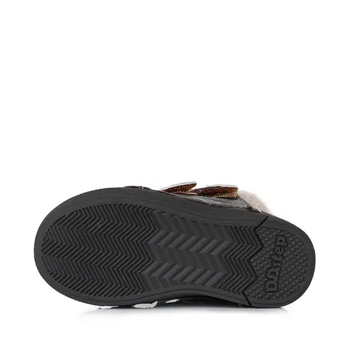 Ghete din piele naturala, captuseala din blana, maro, D.D.Step - W068-394BM-28-D.D. Step